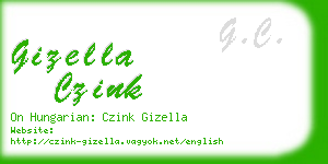 gizella czink business card